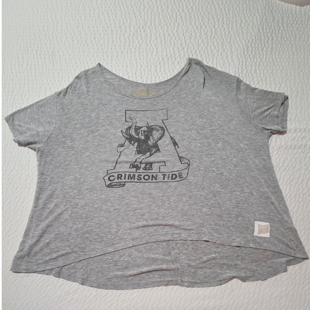 Alabama Crimson Tide women S small Tshirt Retro Brand short sleeve gray rush usa